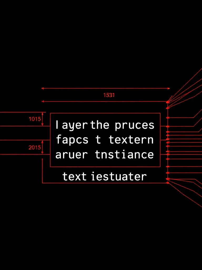 A schematic diagram of neural network layers processing text